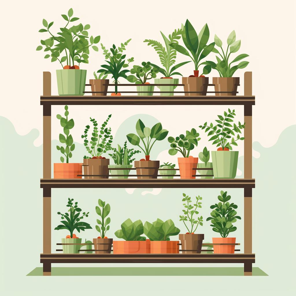 A sturdy vertical gardening structure